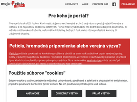 'mojapeticia.sk' screenshot