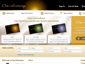 'oneharmony.com' screenshot