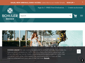 'schulershoes.com' screenshot