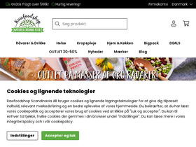 'rawfoodshop.dk' screenshot
