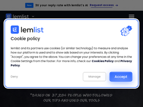 'lemlist.com' screenshot