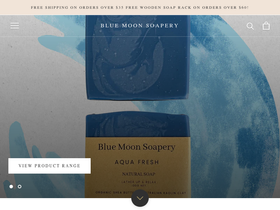 Bluemoonsoapery homepage screenshot
