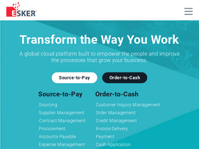 'esker.com' screenshot