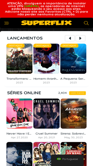 Superflix agora é TelaMix Oficial © - Filmes e Séries Online em um