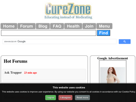 'curezone.org' screenshot