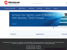 'microsemi.com' screenshot
