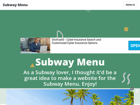 'subway-menu.net' screenshot