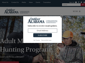 'outdooralabama.com' screenshot