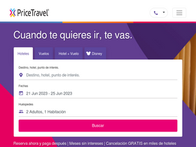'pricetravel.com.mx' screenshot