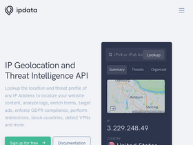 'ipdata.co' screenshot