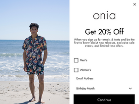 'onia.com' screenshot