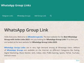 'whatzgrouplink.com' screenshot