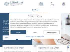 'stratumclinics.com' screenshot