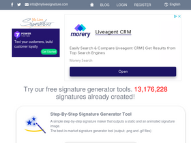 'mylivesignature.com' screenshot