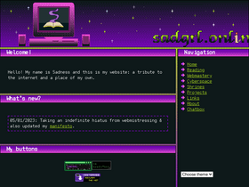 'sadgrl.online' screenshot
