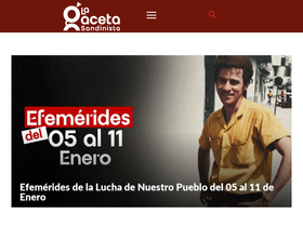 'gacetasandinista.com' screenshot