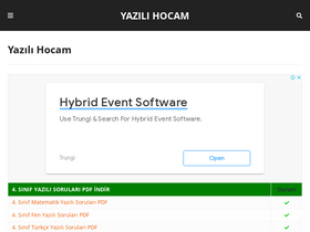 'yazilihocam.com' screenshot