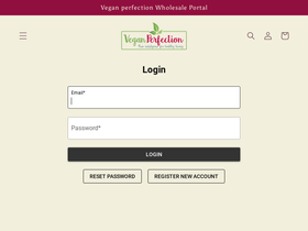 veganperfectionwholesale.com.au homepage screenshot