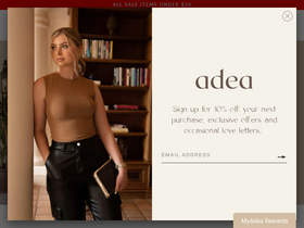 Adea - Everyday Luxury homepage screenshot