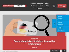 'verbraucherzentrale-bayern.de' screenshot