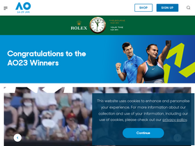 'ausopen.com' screenshot