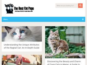 'thebestcatpage.com' screenshot