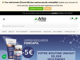 'arkopharma.com' screenshot