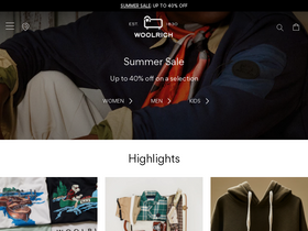 'woolrich.com' screenshot
