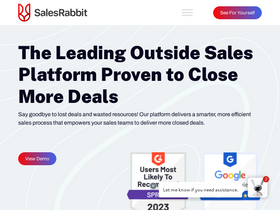 'salesrabbit.com' screenshot