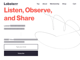 lobsterr.co homepage screenshot