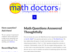 'themathdoctors.org' screenshot
