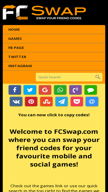 FCSwap :: Pokemon Go Friend Codes