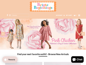Bright Beginnings Boutique homepage screenshot