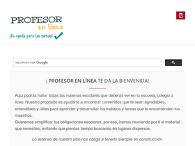 'profesorenlinea.cl' screenshot