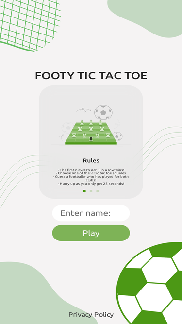 Football Tic-Tac-Toe #1