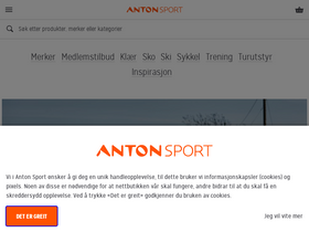 'antonsport.no' screenshot