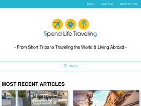'spendlifetraveling.com' screenshot
