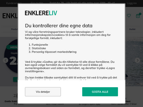 'enklereliv.no' screenshot