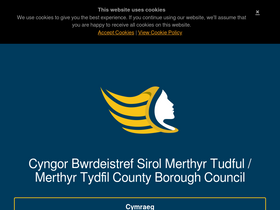 'merthyr.gov.uk' screenshot