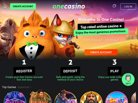 'onecasino.com' screenshot