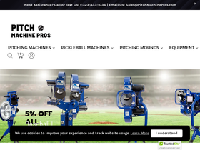 pitchmachinepros.com homepage screenshot