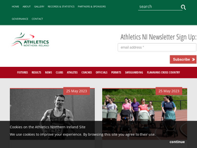 'athleticsni.org' screenshot