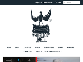 writebloodynorth.ca homepage screenshot