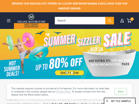 'deluxebathrooms.ie' screenshot