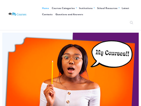 'mycourses.co.za' screenshot