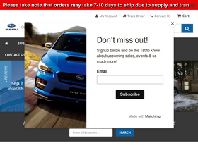 'subaruparts.com' screenshot