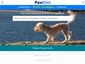 'pawdiet.com' screenshot