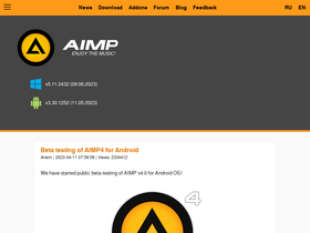 'aimp.ru' screenshot