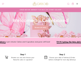 cakeboxed.com.au homepage screenshot