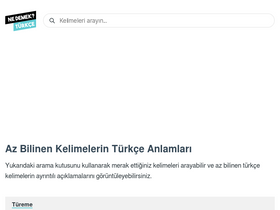'turkcenedemek.com' screenshot